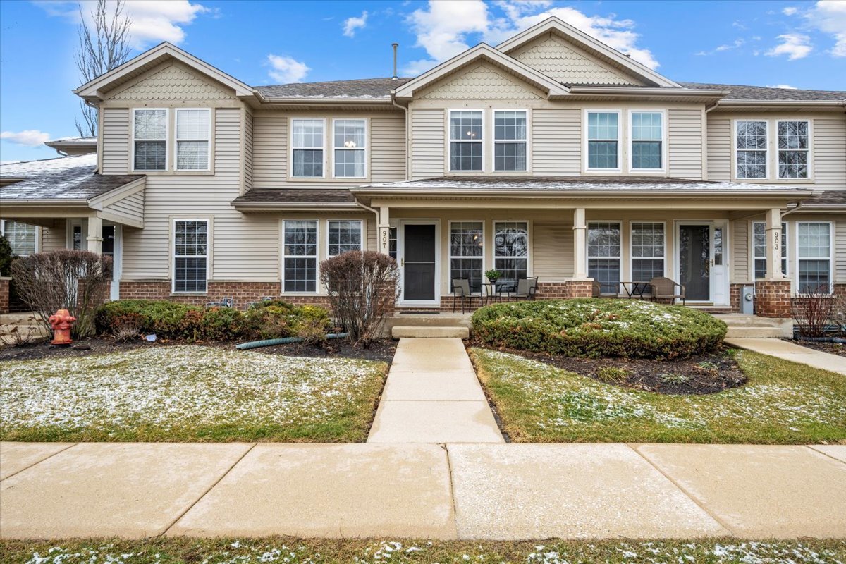 a front view of a house with porch