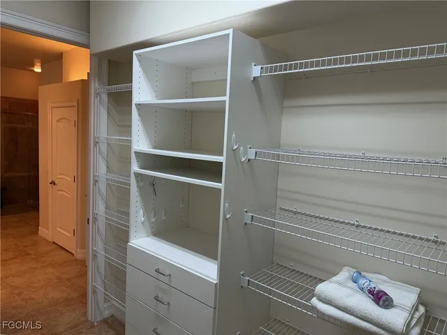 a close view of closet