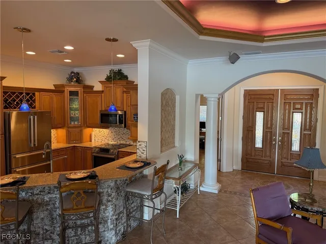 a room with furniture