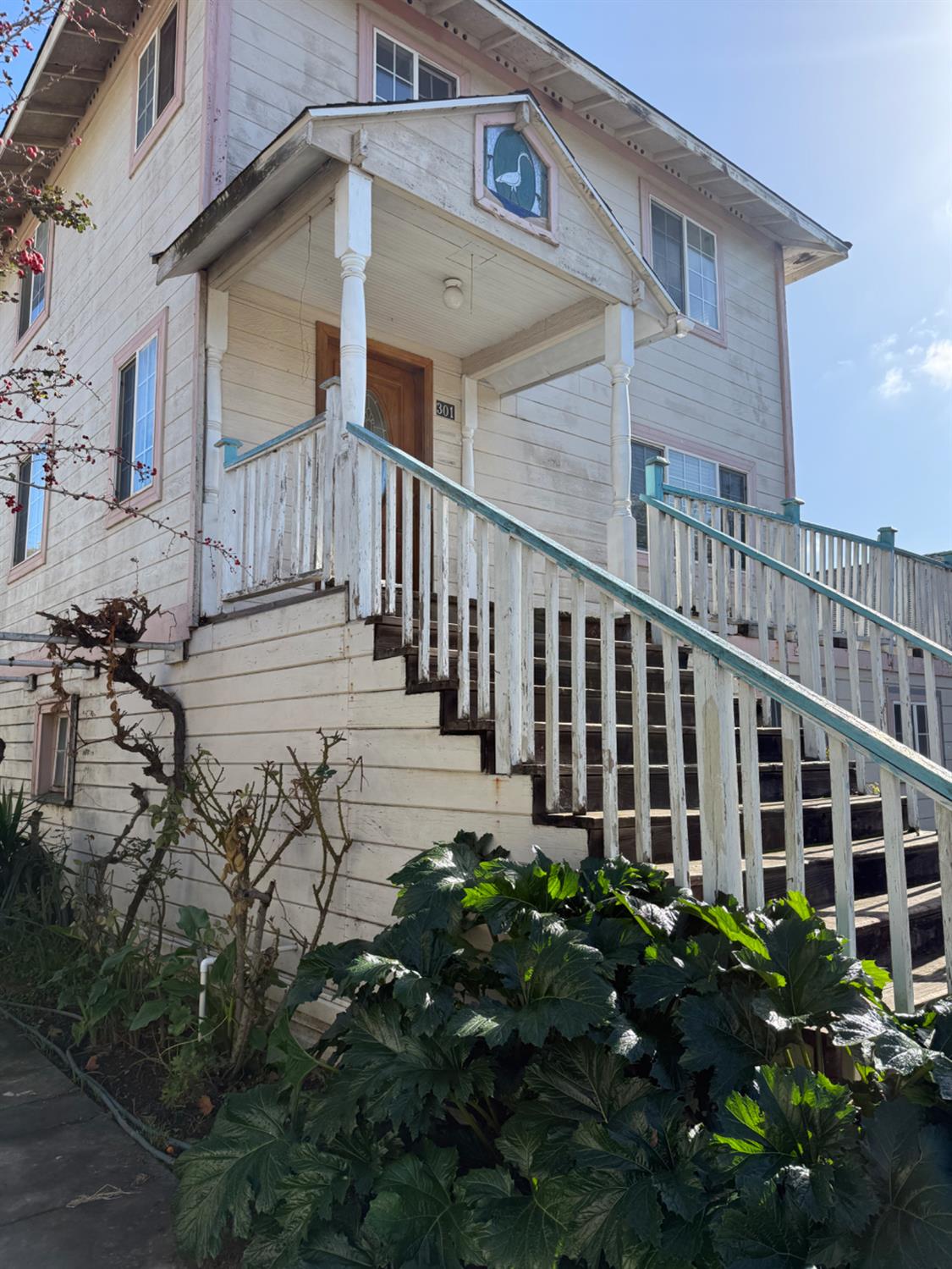 a view of a house with backyard and plants