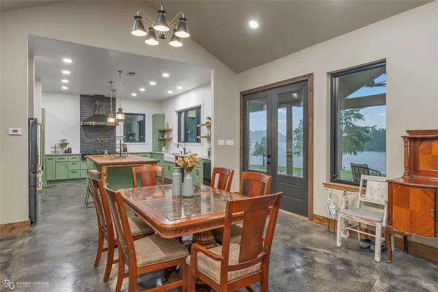 a kitchen with lots of counter space