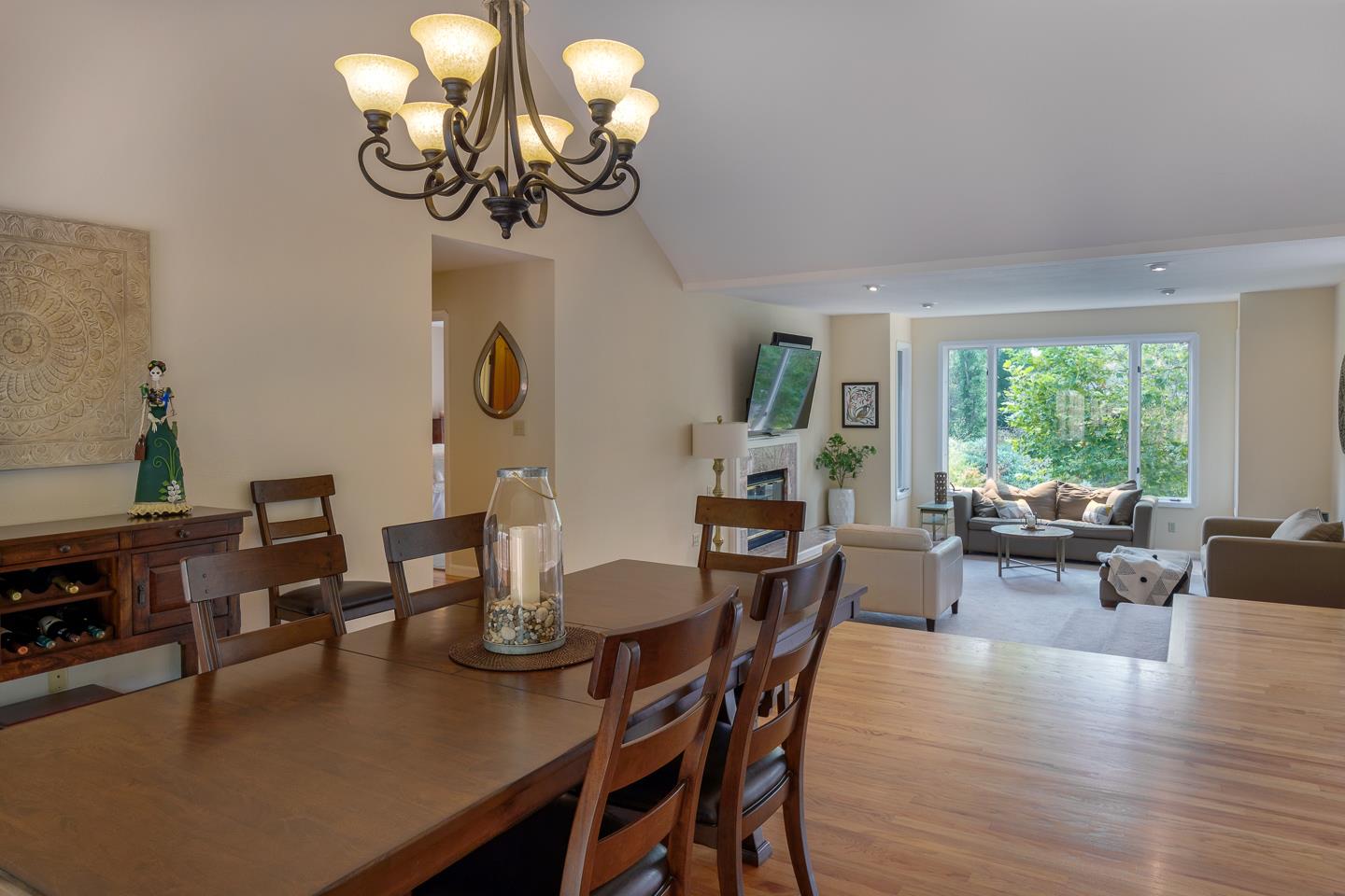 480 Hidden Valley Road Soquel, CA 95073 - Photo 12 of 72 a view of a dining room with furniture window and outside view