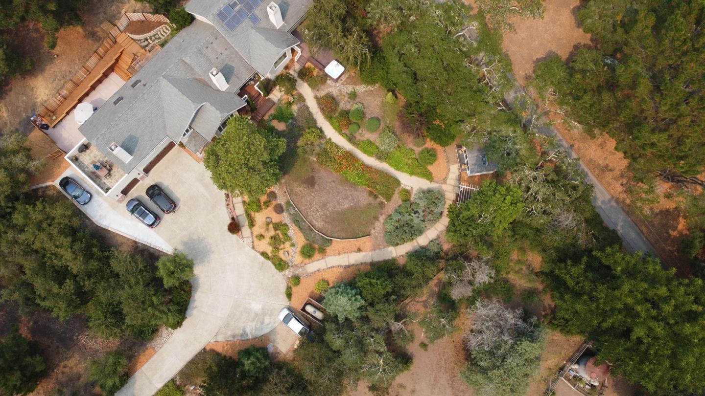 480 Hidden Valley Road Soquel, CA 95073 - Photo 48 of 72 an aerial view of a house with a yard and covered with trees