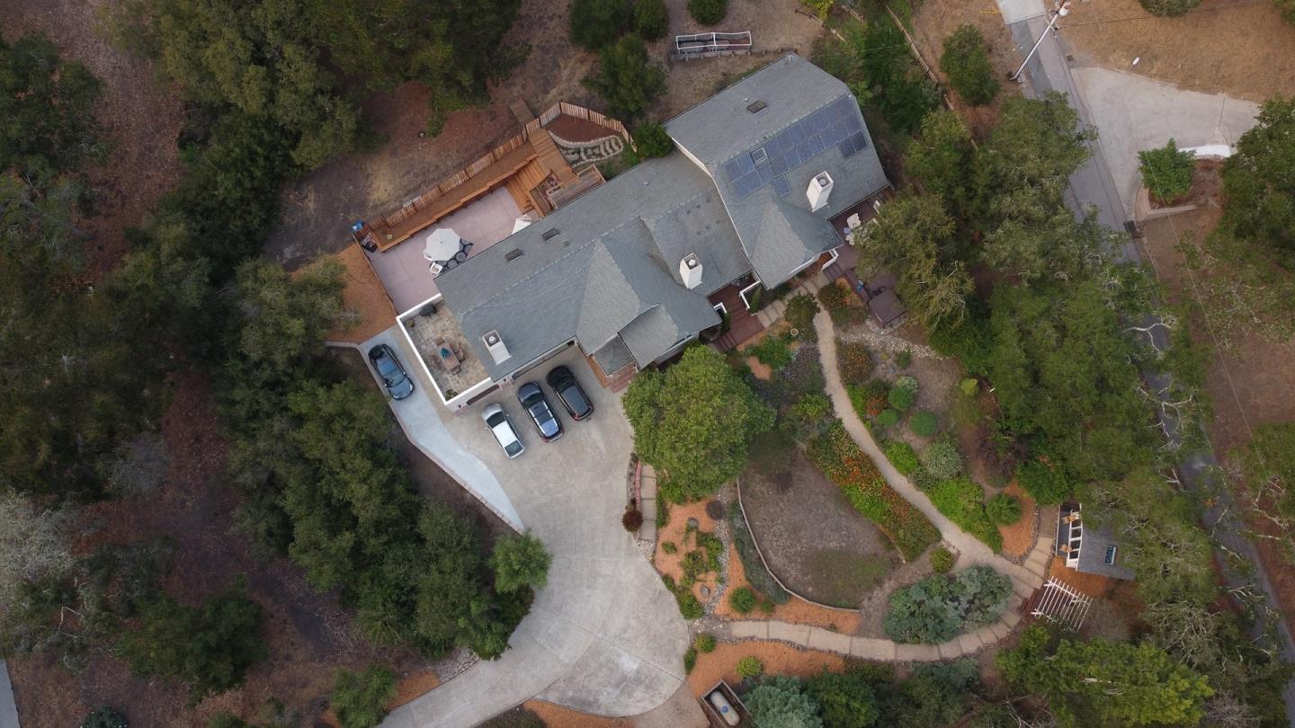 480 Hidden Valley Road Soquel, CA 95073 - Photo 52 of 72 an aerial view of a house with outdoor space and a lake view