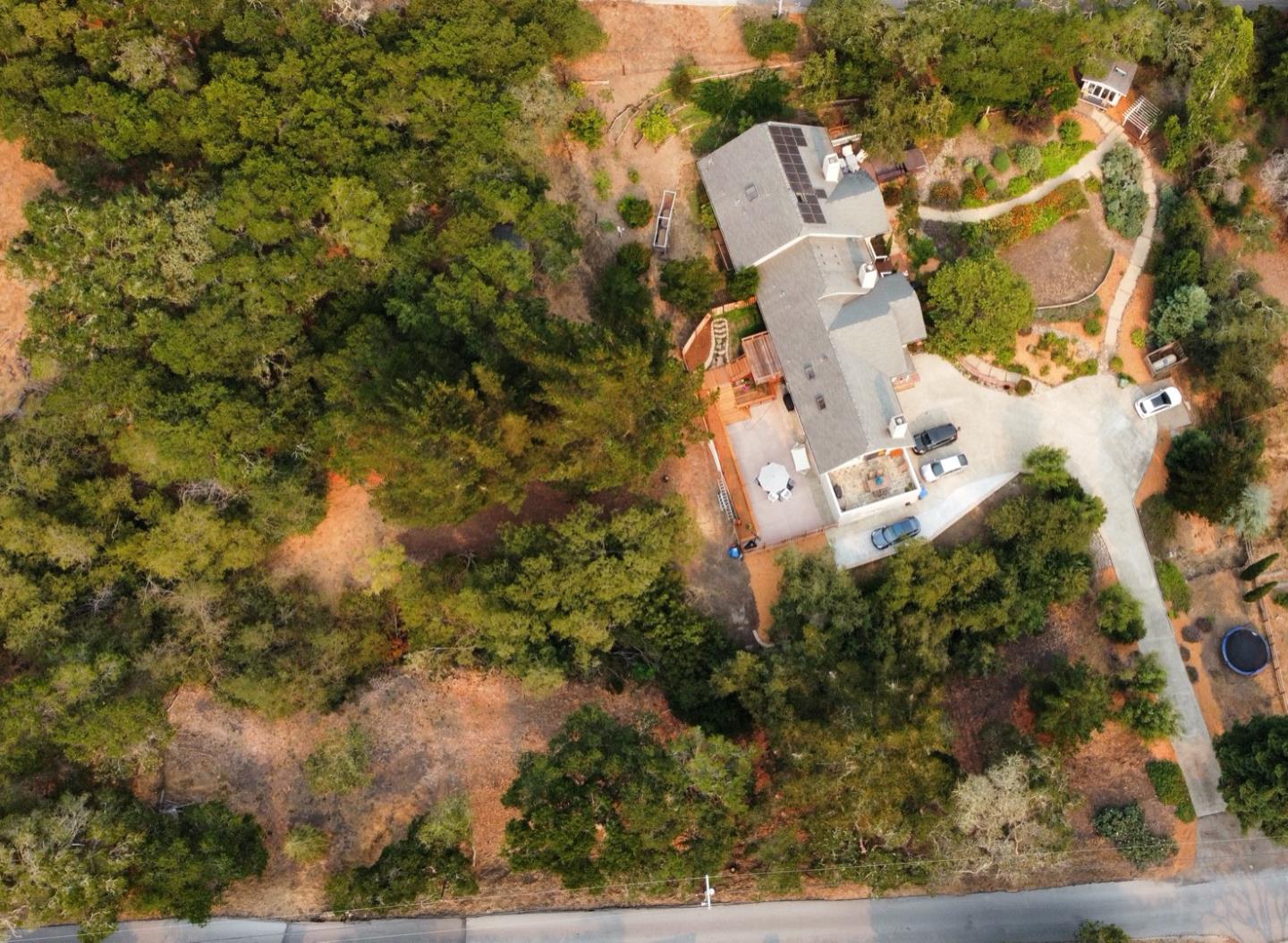 480 Hidden Valley Road Soquel, CA 95073 - Photo 53 of 72 an aerial view of residential house with outdoor space and trees all around