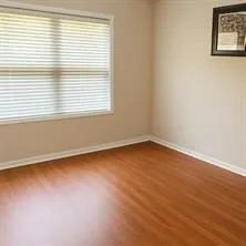 an empty room with a window