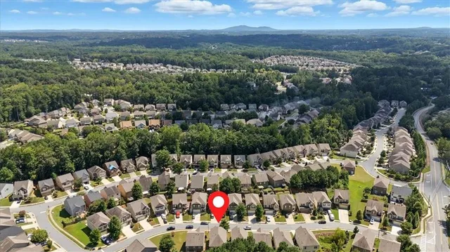 a view of city and mountain