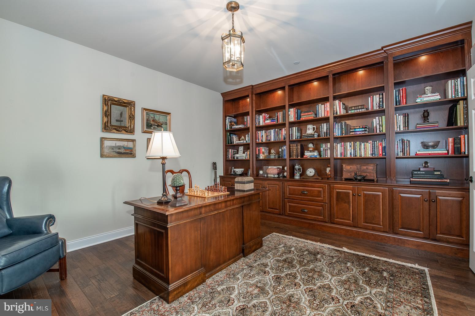 3805 Liseter Road Newtown Square, PA 19073 - Photo 11 of 48 Living Room with Custom Built-ins & French doors