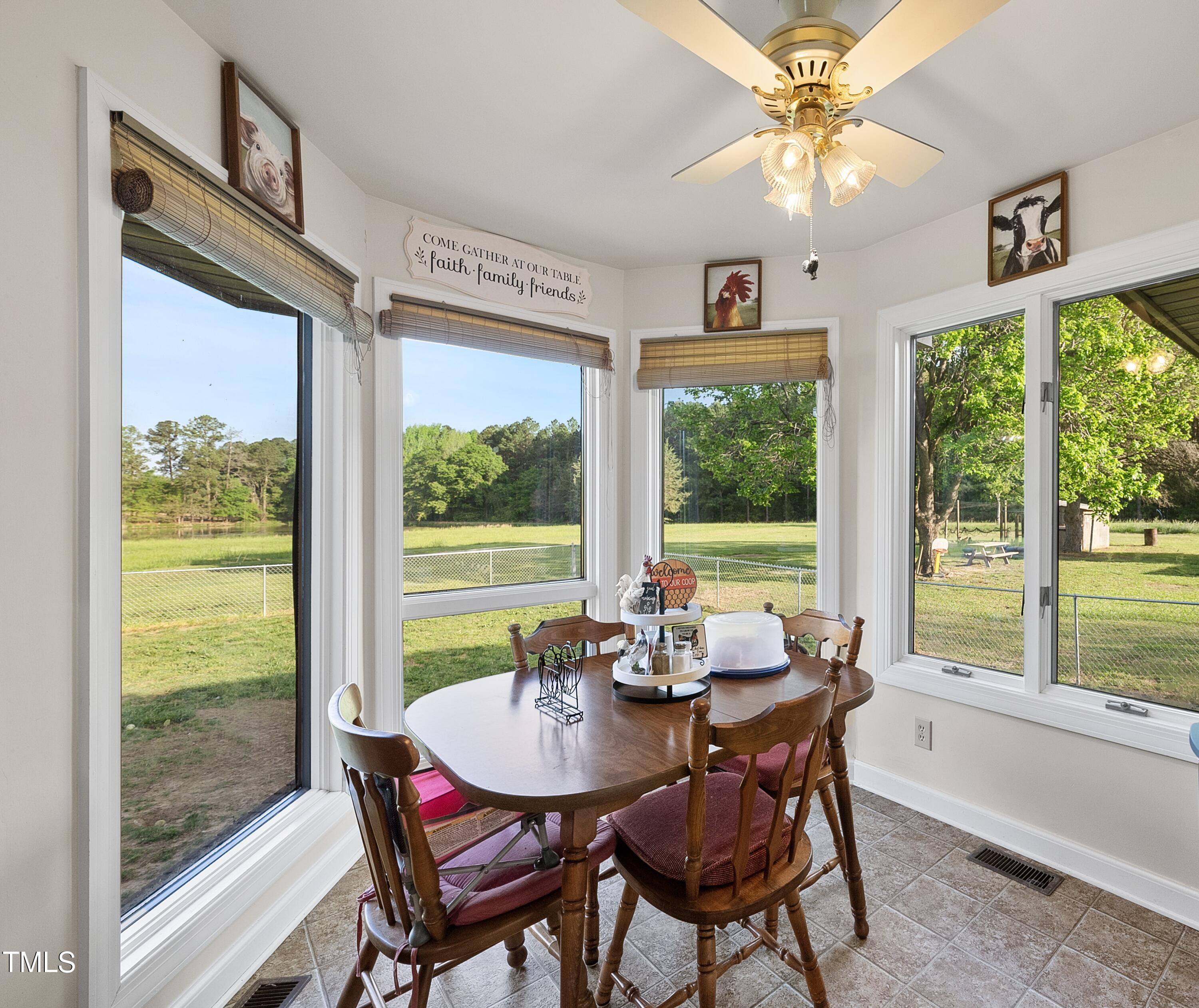 11766 Liles Road Bailey, NC 27807 - Photo 16 of 29 a view of a dining room with furniture window and outside view
