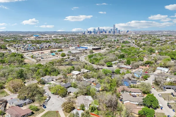 an aerial view of a city