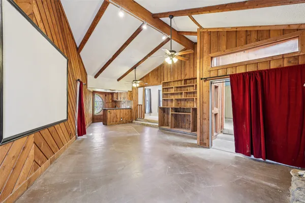 a view of a indoor basketball court