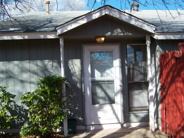 a view of a house with a door