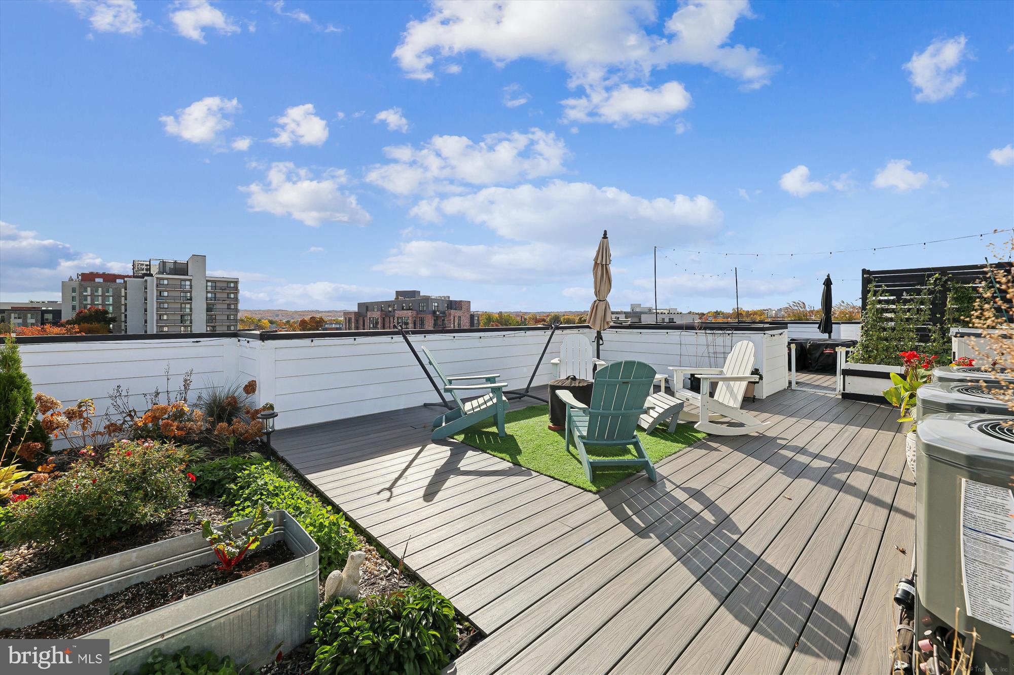 1102 Staples Street Northeast, Unit 301 Washington, DC 20002 - Photo 18 of 24 a view of a rooftop deck with chairs and ocean view