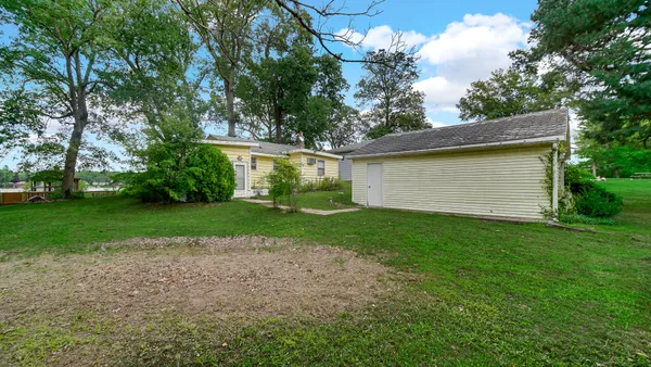 a view of house with backyard