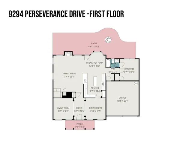 a picture of a rug and a sign