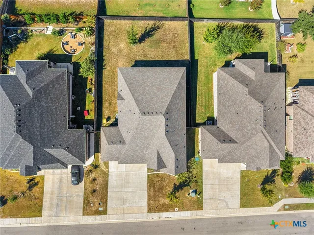 a bird view of a house