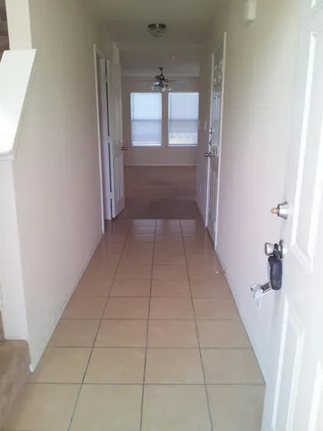 en empty room with windows