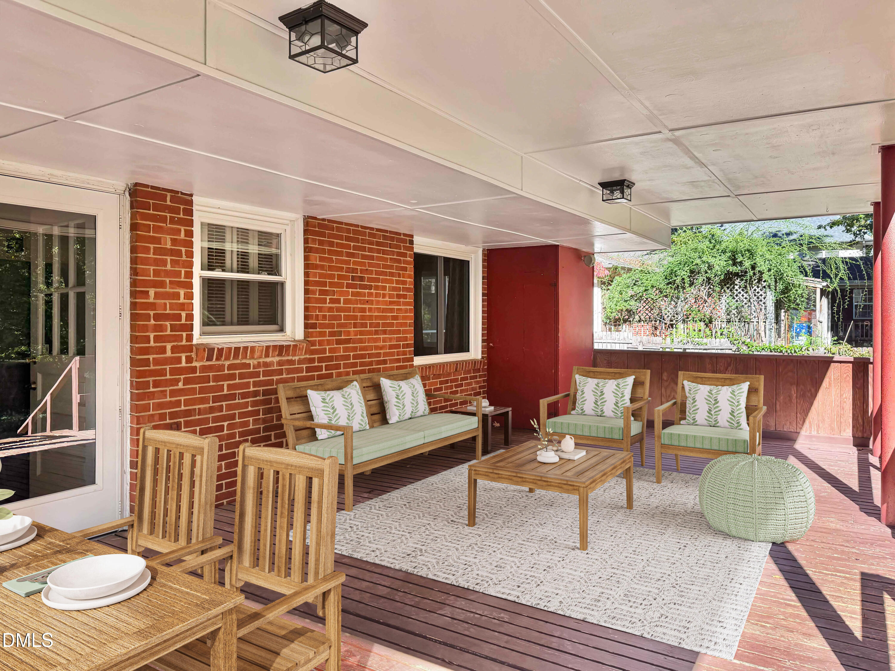 1316 Dixie Trail Raleigh, NC 27607 - Photo 12 of 36 a outdoor living space with furniture and a rug