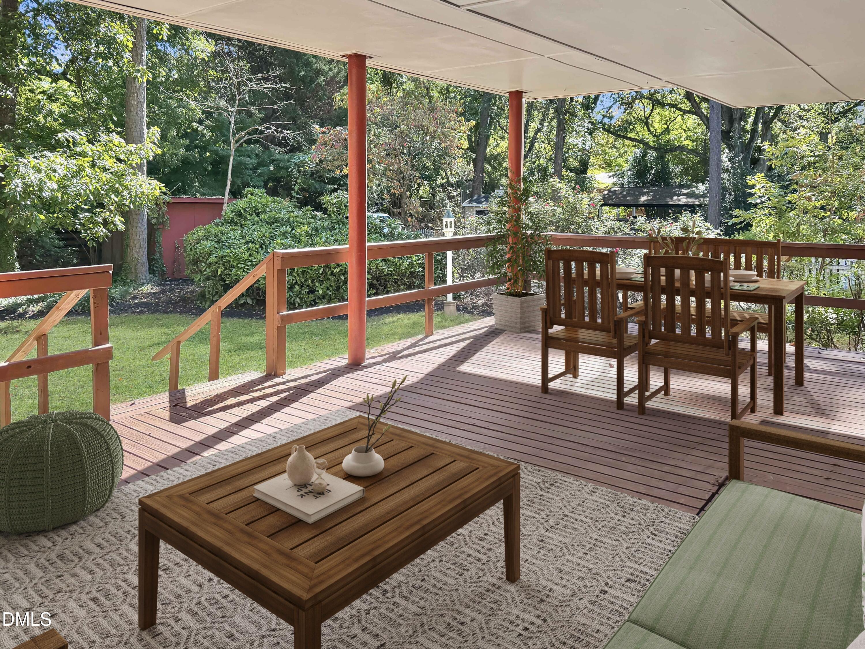 1316 Dixie Trail Raleigh, NC 27607 - Photo 13 of 36 a view of a chairs in a deck