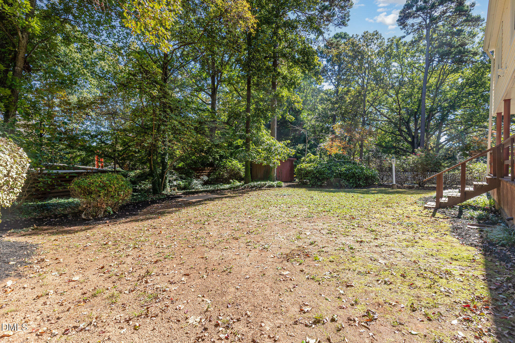 1316 Dixie Trail Raleigh, NC 27607 - Photo 30 of 36 a view of backyard with large trees