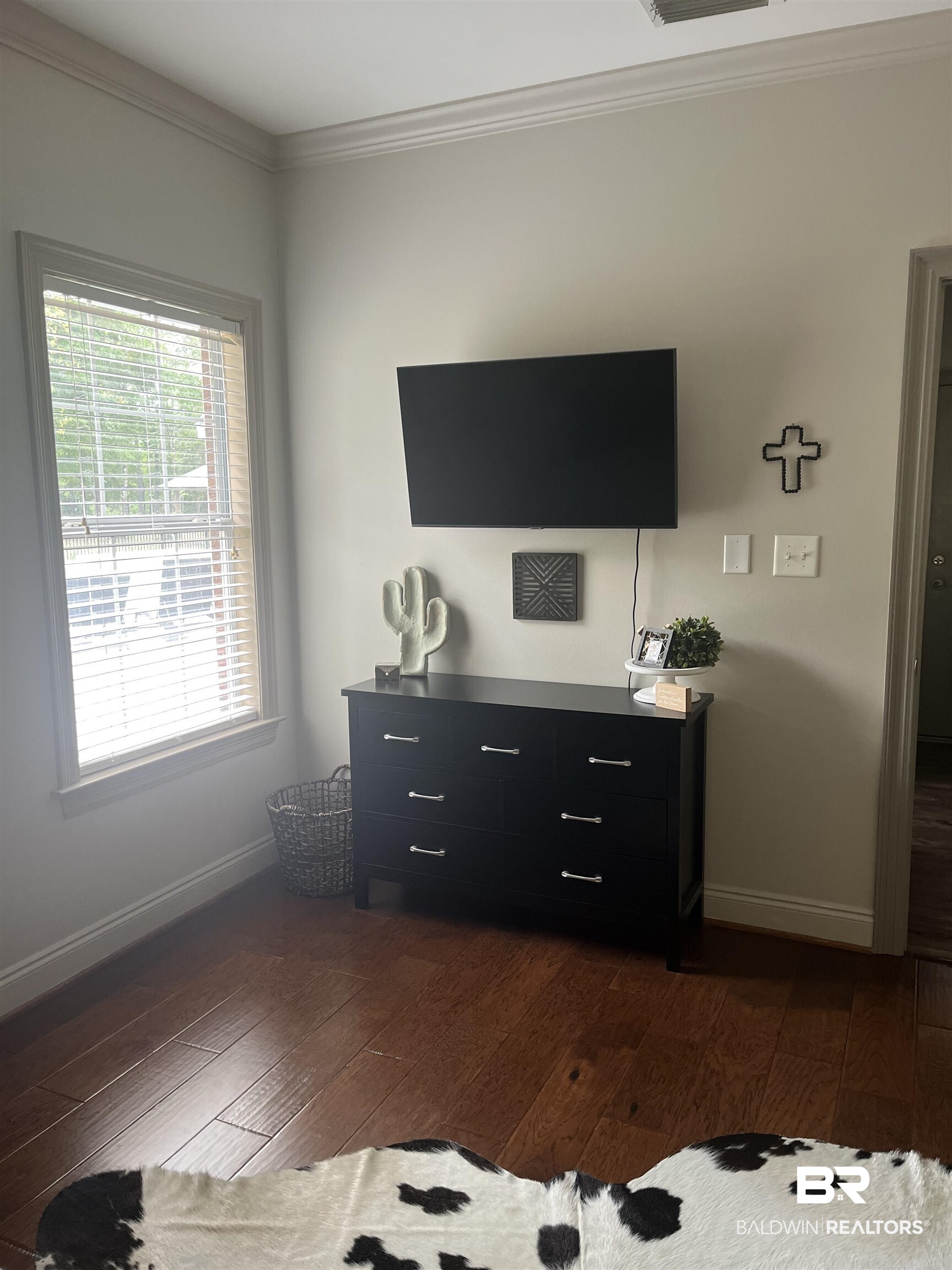 14316 Timber Ridge Drive Loxley, AL 36551 - Photo 19 of 23 Bedroom featuring ornamental molding and dark wood finished floors