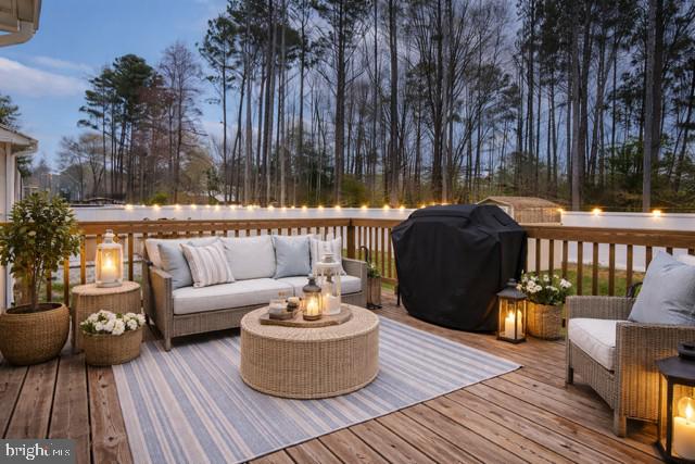 78 Rustic Lane Colonial Beach, VA 22443 - Photo 36 of 56 Serene deck retreat in nature's embrace.