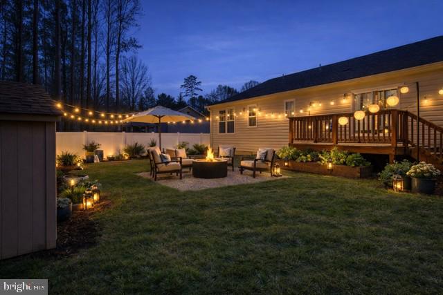 78 Rustic Lane Colonial Beach, VA 22443 - Photo 39 of 56 Cozy evening retreat under stars.