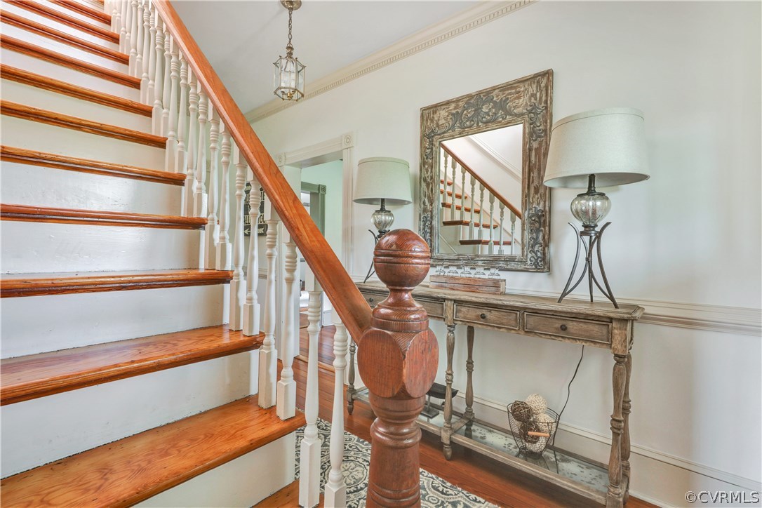 5503 Ruffin Road Prince George, VA 23875 - Photo 14 of 48 Original bannister and staircase