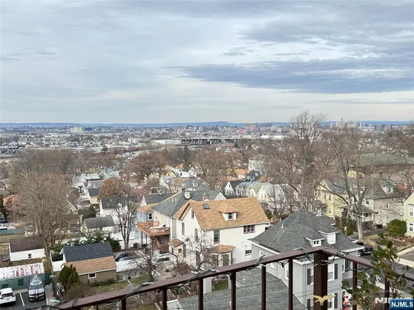 a view of a city with tall buildings