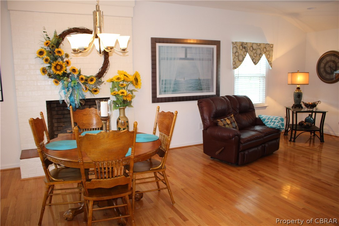 5154 Water View Road Water View, VA 23180 - Photo 9 of 42 Dining area with gas log fireplace