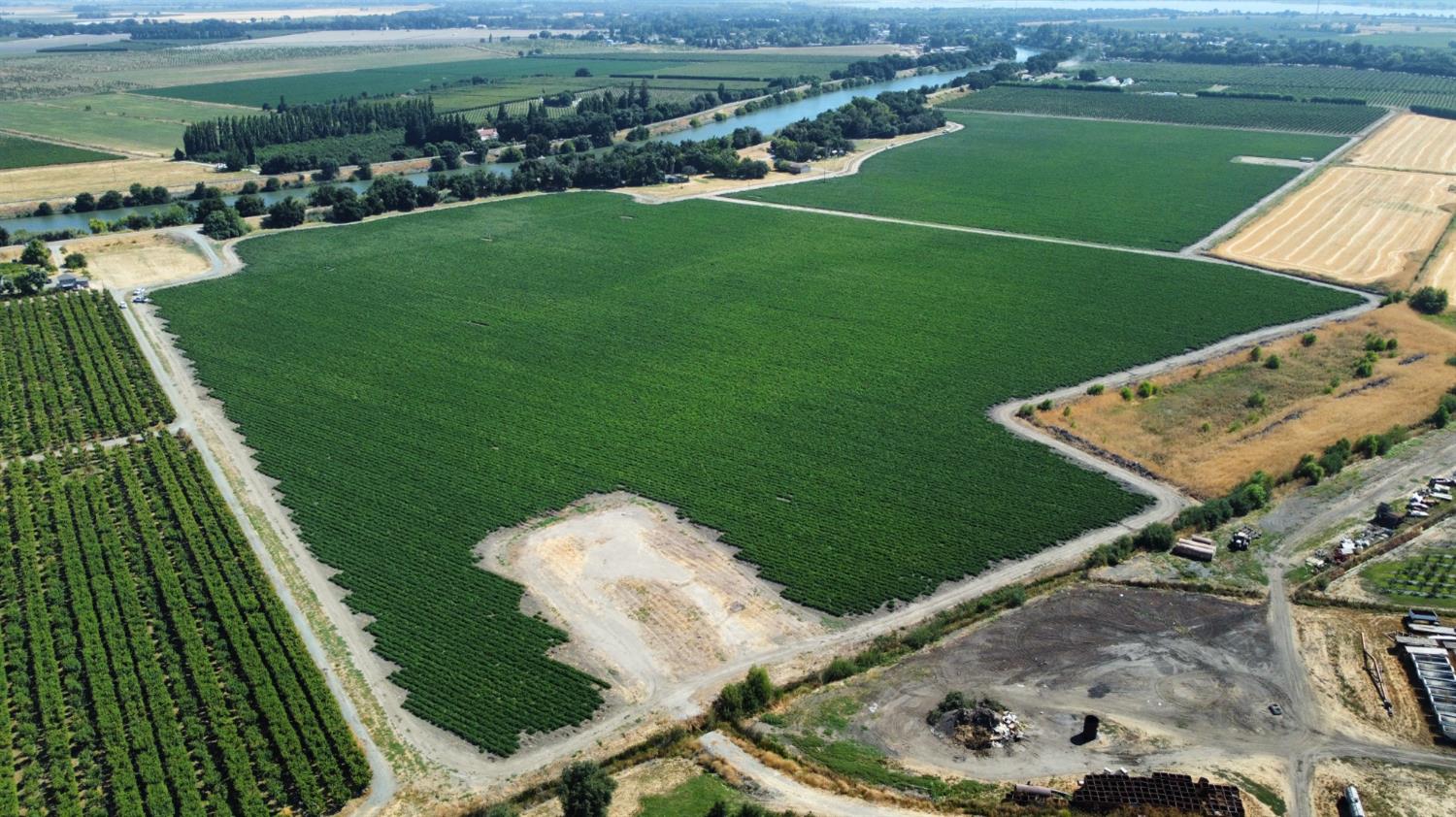 a view of a golf course with a lake