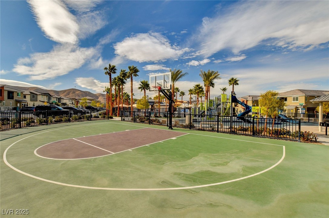 12106 Azure Gate Road, Unit 3 Las Vegas, NV 89183 - Photo 65 of 77 View of sport court featuring a residential view and community basketball court