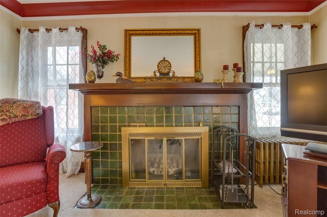 1622 Crooks Road Royal Oak, MI 48067 - Photo 7 of 47 Living Room Fireplace