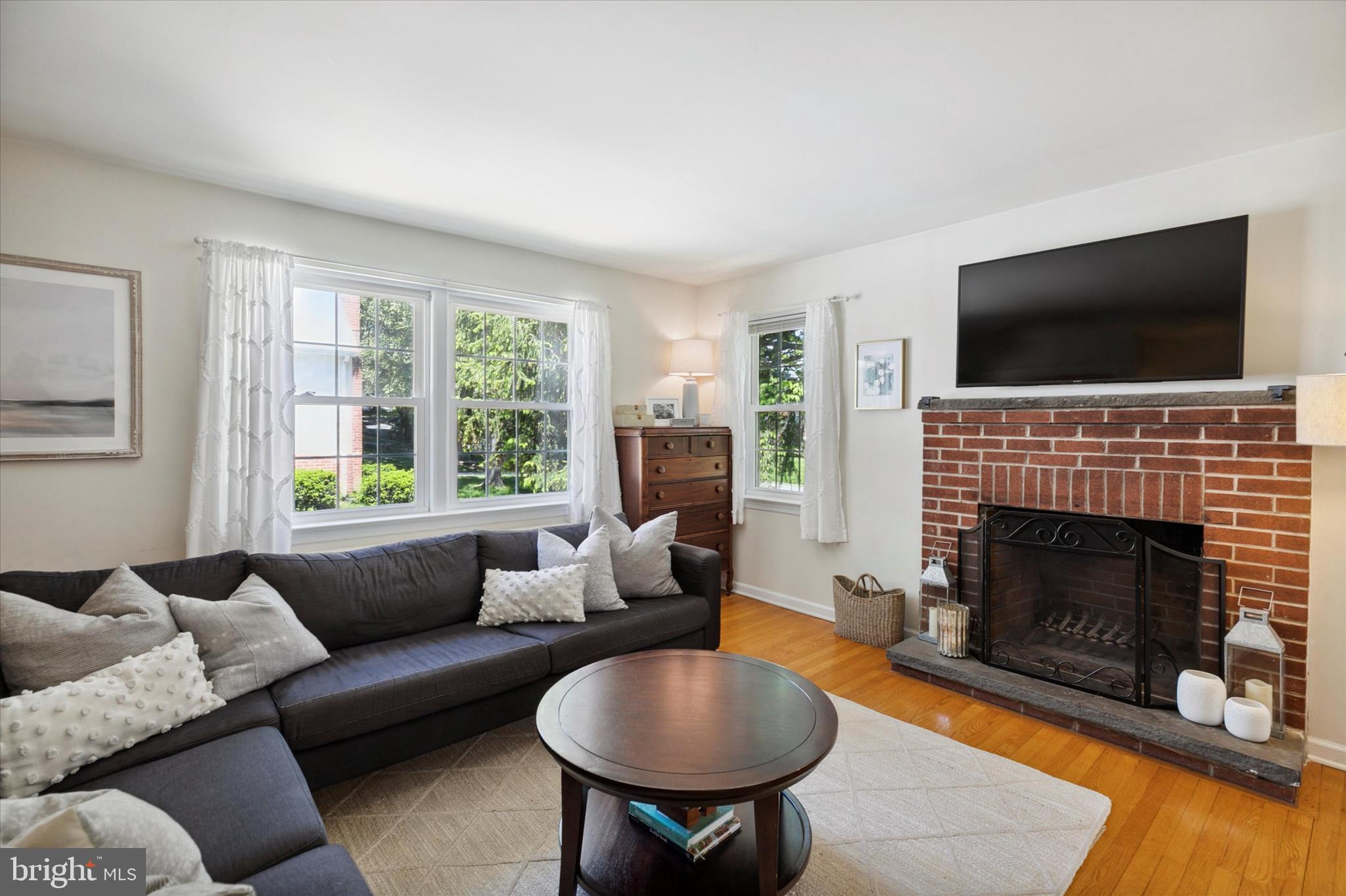 107 Calvarese Lane Wayne, PA 19087 - Photo 3 of 23 Liing room with Fireplace