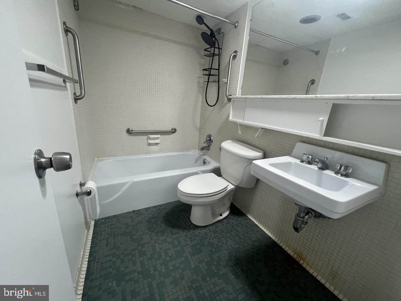 490 M Street Southwest, Unit W505 Washington, DC 20024 - Photo 10 of 18 a bathroom with a sink a toilet and a bathtub