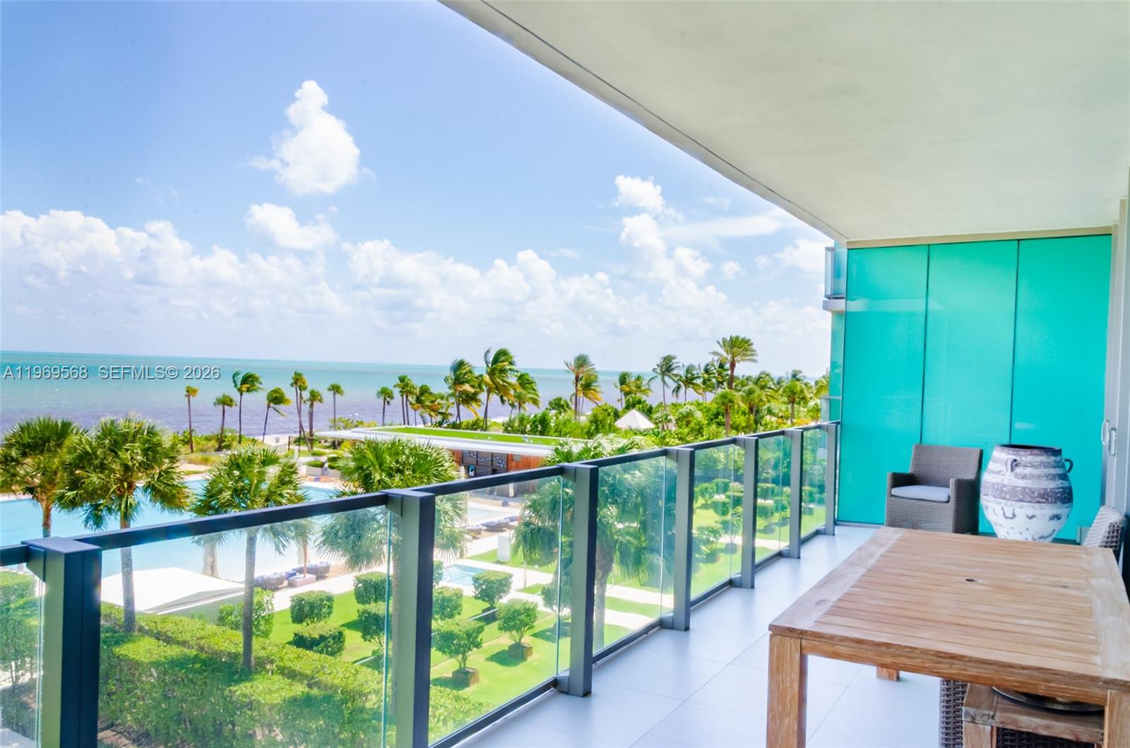 350 Ocean Drive, Unit 406N Key Biscayne, FL 33149 - Photo 22 of 41 a view of a balcony with an outdoor space
