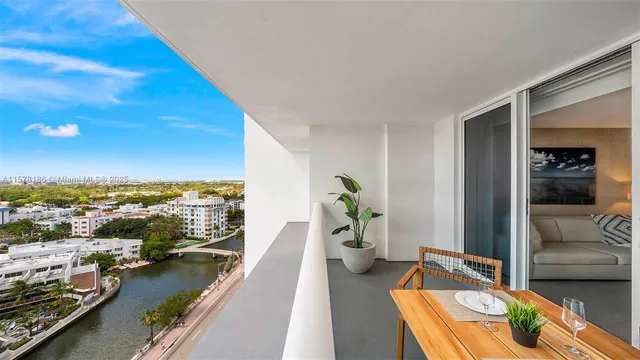 a view of a city from a balcony