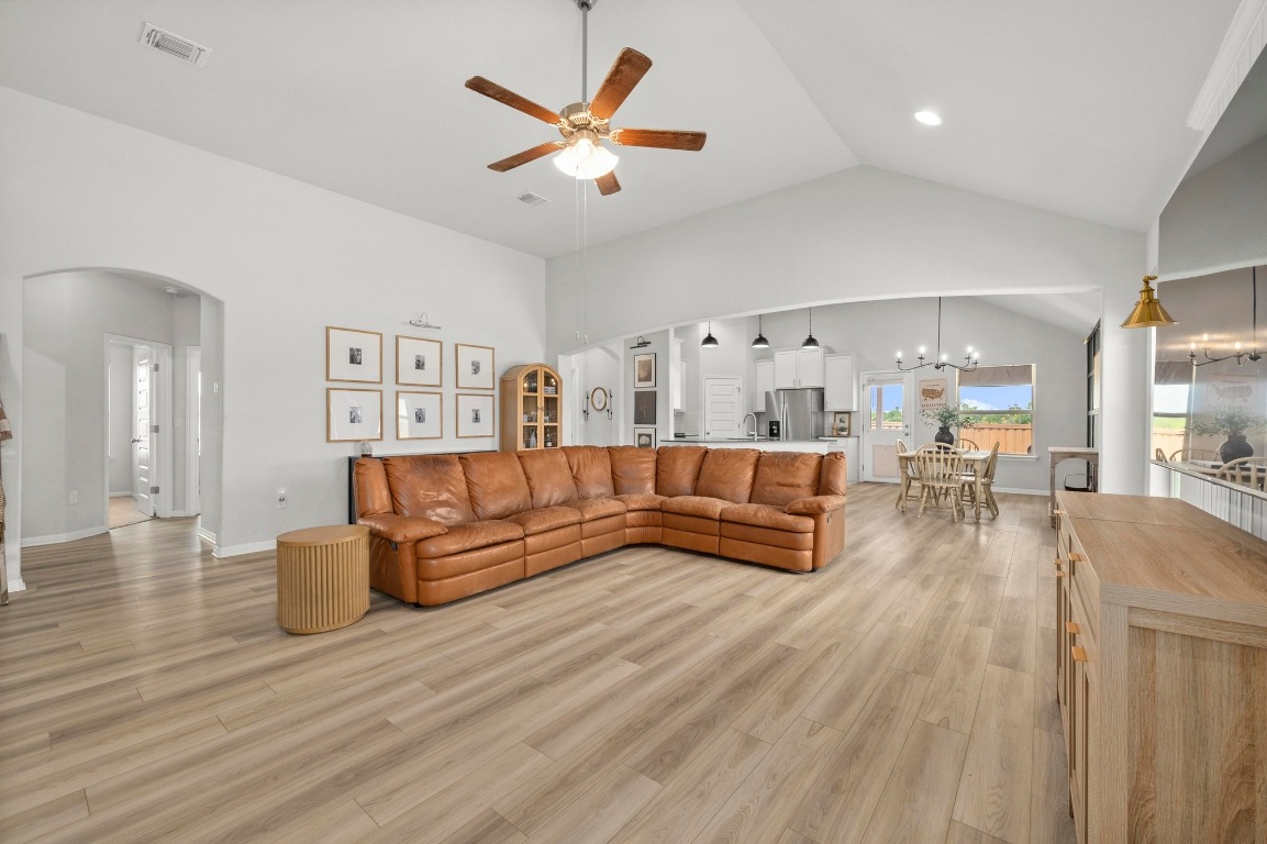 352 Backstays Loop Kyle, TX 78640 - Photo 9 of 39 a living room with furniture and wooden floor