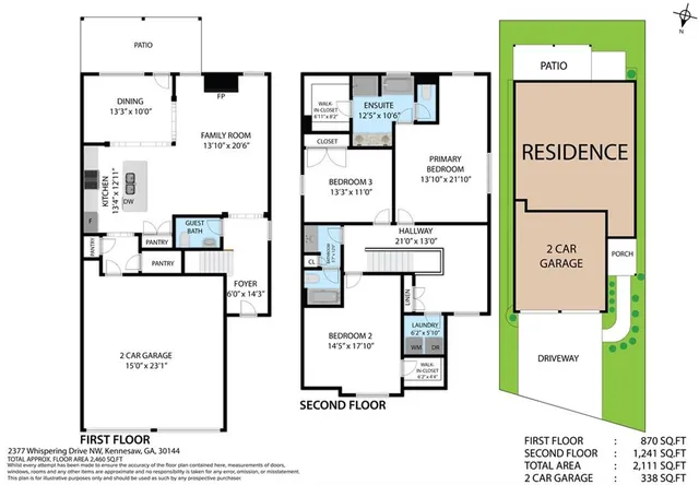 $399,900 | 2377 Whispering Drive Northwest, Kennesaw, GA 30144