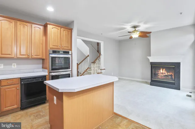 a kitchen with a sink appliances and a counter top space