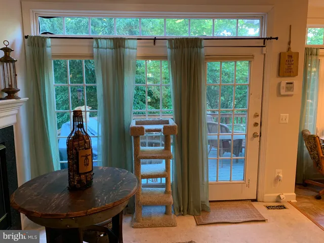 a dining table with chairs