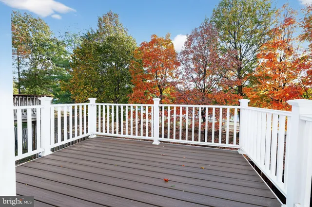 a view of a wooden roof deck