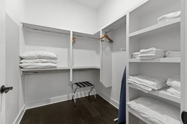 a view of a room with rack on the wall