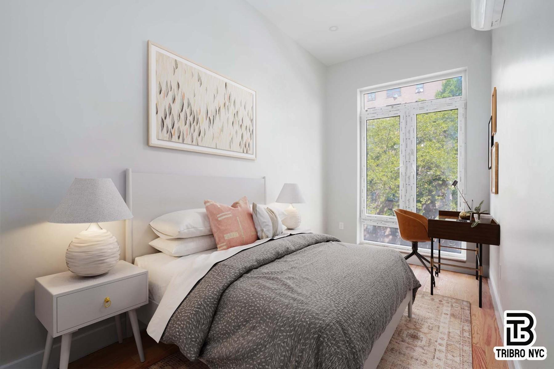 850 Flushing Avenue, Unit 3L Brooklyn, NY 11206 - Photo 2 of 8 a bedroom with a bed and a windows