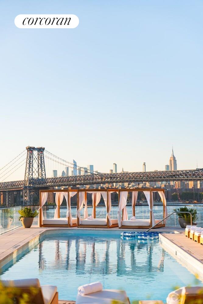 482 Kent Avenue, Unit PHB Brooklyn, NY 11249 - Photo 10 of 28 a view of swimming pool with seating space