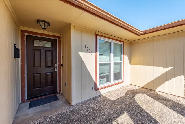 a view of a house with door
