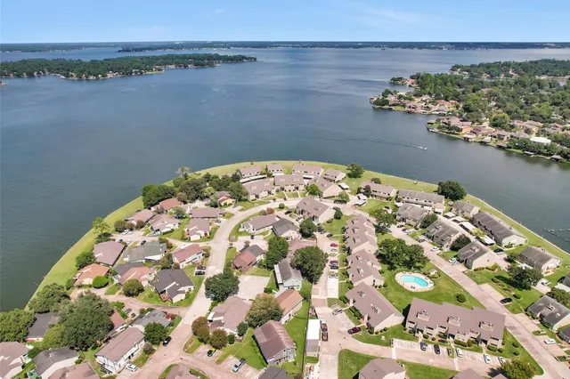 view of a lake with an ocean view