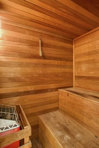 a view of a ocean from stairs