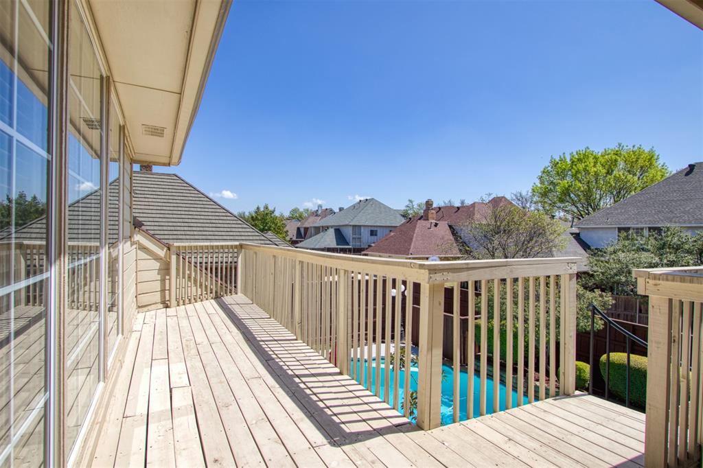 4564 Hitching Post Lane Plano, TX 75024 - Photo 31 of 40 a view of balcony with wooden floor and fence