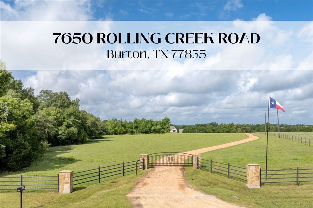 7650 Rolling Creek Road Burton, TX 77835 - Photo 1 of 22 a view of a park with welcome board